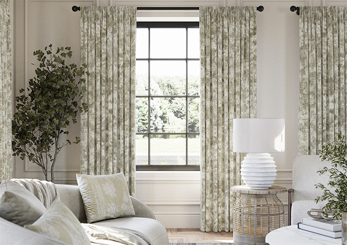 Cyrus Crushed Velvet, Cream - Made to Measure Curtains - Image 3